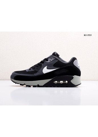 Черные демисезонные кроссовки мужские nike air max 90 black gray найк аир макс 90 No Brand