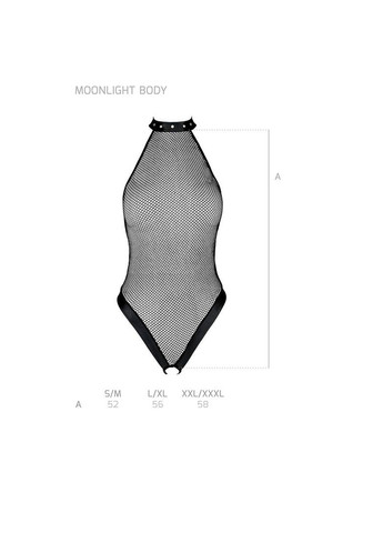 Боди-халтер с открытым доступом MOONLIGHT BODY S/M black Passion (303883582)
