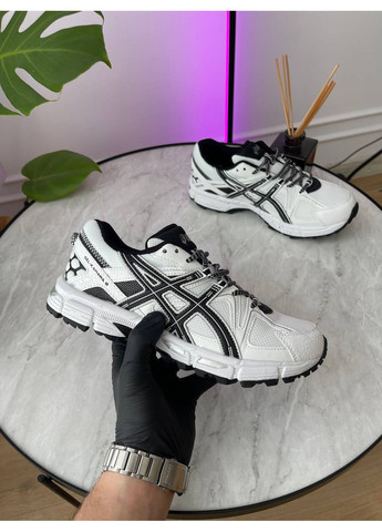 Белые демисезонные кроссовки мужские и женские asics gel-kahana 8 white black | асикс гель-кахана 8 белые черные No Brand