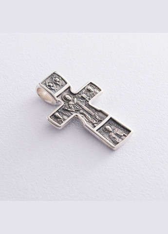 Срібний хрест з розп'яттям 133010 Oniks (283618140)