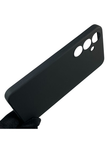 Чохол для Galaxy S25 Plus (SM-S936B) силіконовий з мікрофіброю нековзний на самсунг с25 плюс чорний Samsung (366389226)