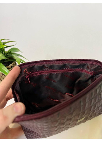 Косметичка женская натуральная кожа Турция с ремешком для кисти крокодил (064-6) Desisan (368150504)