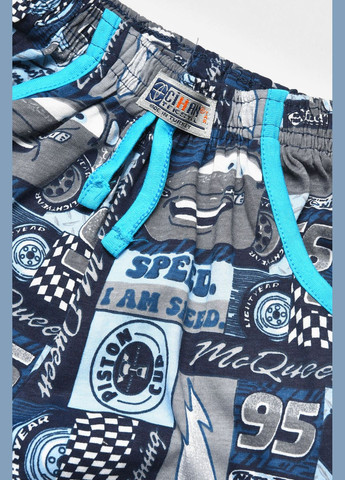 Бриджи детские для мальчика голубого цвета с принтом Let's Shop (338370796)
