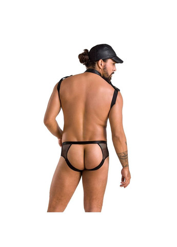 Комплект еротичної чоловічої білизни 038 JOHN XXL/XXXL Black, боді, кепка Passion (369951978)