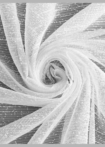 Тюль готовый сшит белый однотонный, сетка капелька на тесьме, ширина 500 см, высота 280 см. No Brand (302318989)