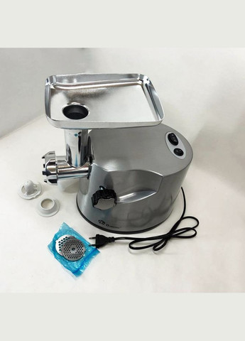 Професійна м'ясорубка MS-2021S із нержавіючої сталі 3000 Вт, м'ясорубка електрична метал Domotec (364666071)