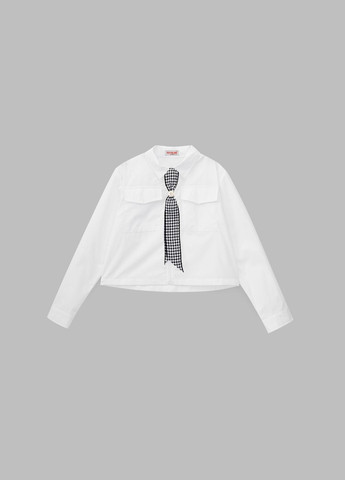 Белая повседневный рубашка Vio Faloni