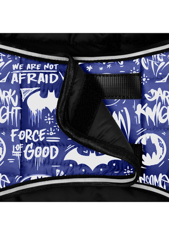 Курточка-накидка для собак Clothes, малюнок "Бетмен біло-блакитний", M, А 37 см, B 52-62 см, С 36-47 см WAUDOG (363200018)