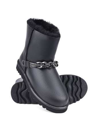 Жіночі Уггі 955-22 Чорний Шкіра Attizzare (268462002)