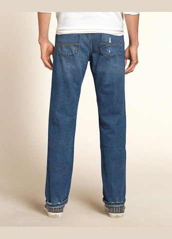 Синие демисезонные джинсы classic straight hc7346m Hollister