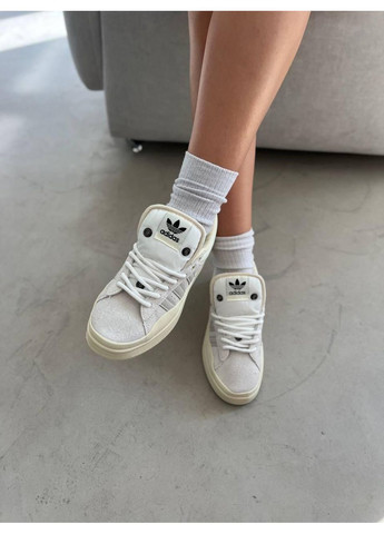 КРОССОВКИ ЖЕНСКИЕ ADIDAS CAMPUS X BAD BUNNY BEIGE V2 АДИДАС КАМПУС No Brand бежевые демисезоны (367176345)