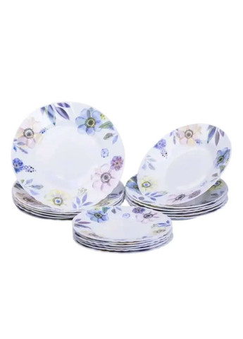 Столовий порцелянаовий сервіз на 6 персон 18 предметів Білий HP-7-717 Jooki (358706485)