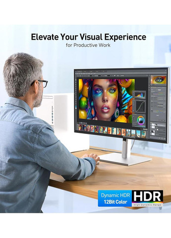 Кабель HDMI 2.1 [Certified Ultra High Speed HDMI] 48Gbps 8K@60Hz, 4K@240Hz 2м white Cable Matters (363329801)