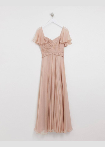 Пудровое платье макси вечернее Asos