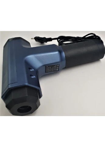 Мышечный массажер для тела ручной 220V портативный 4 насадки RF-709 синий Fascial Gun (383043579)