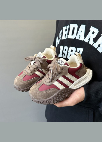 Цветные всесезонные кроссовки детские adic style, бордовый No Brand