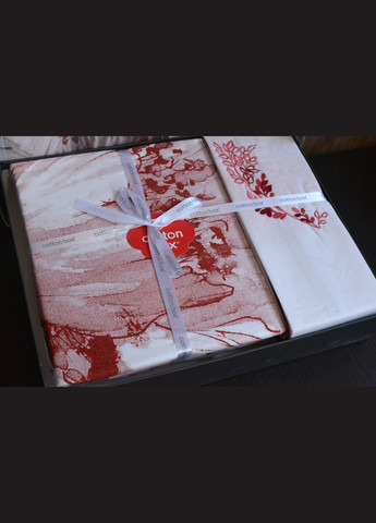Комплект постельного белья Elite Saten 200×220 Gules Kirmizi Cotton Box (318381695)
