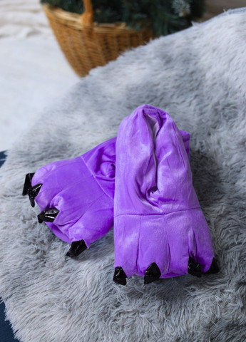 Капці домашні кігурумі плюшеві лапи дорослі фіолетові Lalapka (362490070)