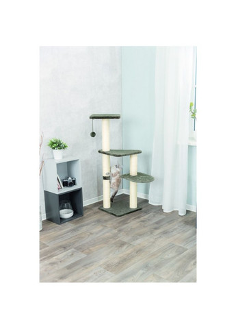 Дряпка-комплекс Altea для котів з іграшкою на мотузці сизаль/плюш сіра 40х40х117 см Trixie (362702768)