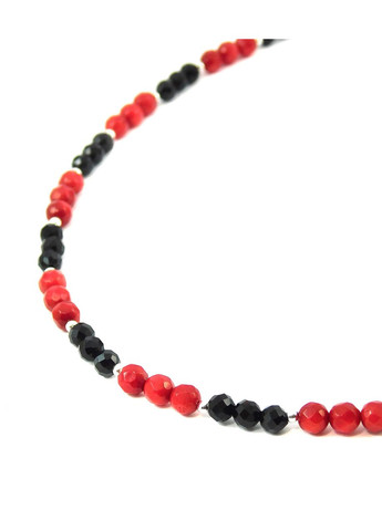 Бусы "Дуэт" Турмалин, Коралл, серебро Fursa fashion (331022378)