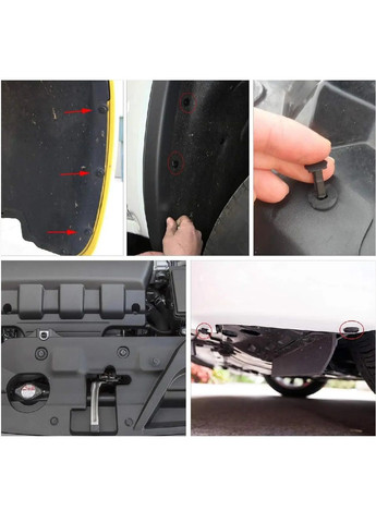 Набор комплект 16 типов крепежных клипс с отверстиями 6-10 мм для всех видов автомобилей в кейсе 620 штук (479599-Prob) Unbranded (322443961)