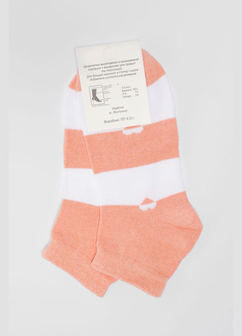 Шкарпетки підліткові помаранчевого кольору в смужку Let's Shop (307470520)