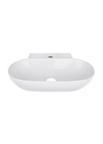 Комплект Cardinal: Раковина підвісна / накладна овальна 565х400х130 мм White + Донний клапан PU02 Qtap QT0411K177WN47330 (346492506)