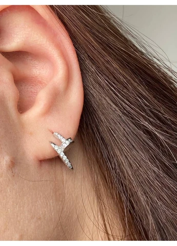 Женские Серьги Cartier Брендовые Медицинская Сталь С Фианитами Родиевое Покрытие Пусеты 15мм Cartier Seli No Brand (390703215)