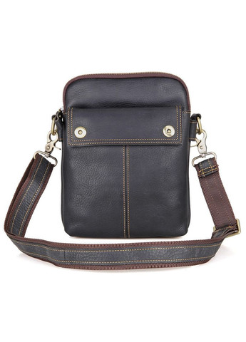 Сумка мужская через плечо кожаная 14408 Черный Vintage (302008983)