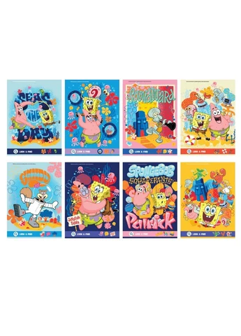 Водна розмальовка для дітей Sponge Bob з водним маркером на 8 сторінок No Brand (396315332)