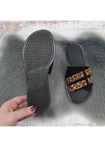 Черные шлепанцы женские SALI