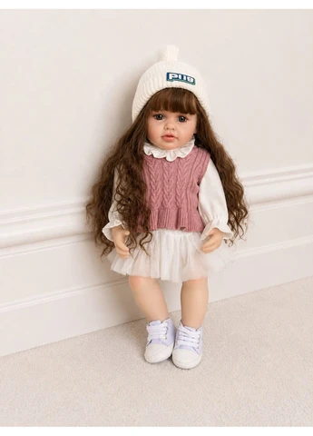Реалістична Кукла Реборн 55 см повністю силіконова Doll Baby К0100414 Reborn (396245002)