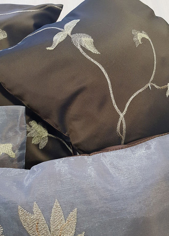 Комплект декоративних подушок 40х40см 4шт 36х26см 1шт коричневі (п_0508) Firanka Plants (314705155)