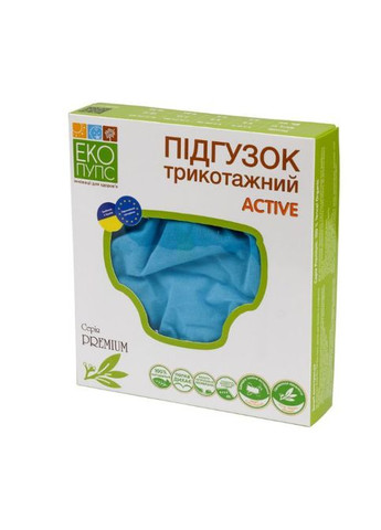 Подгузники Active Premium многоразовые 7-13 кг Abso Maxi (ТП3ВК4-3з) Еко Пупс Active Premium багаторазовий 7-13 кг Abso Maxi Зел (357436079)