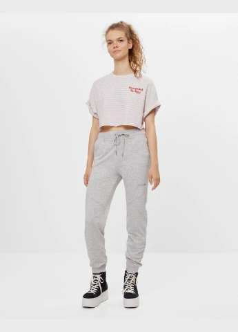 Топ лето,бледно-розовый в полоску, Bershka (333142330)