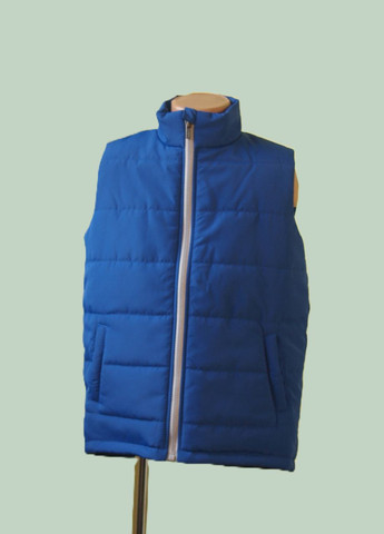 Жилетка детская весна/осень без капюшона 122 размер с карманами Синий цвет Handmade (324252641)