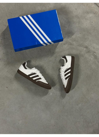 Кросівки жіночі Adidas White/Brown No Brand Samba білі демісезони (366088395)
