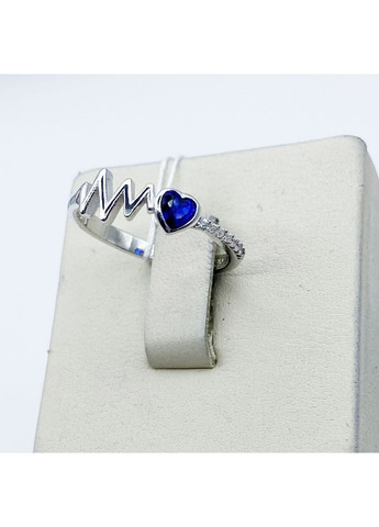 Каблучка срібна зі смарагдом альпінітом "Пульс" 17 1,78 г No Brand (370142515)