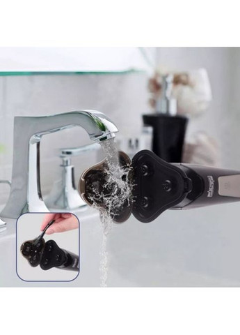 Электробритва для мужчин роторная для влажного и сухого бритья с плавающими головками DSP 60017 IPX6 USB 5W MDR No Brand (371794048)