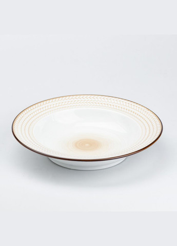 Тарілка супова кругла керамічна кругла 23.5 см біла HP23391 TS Kitchen (306849358)