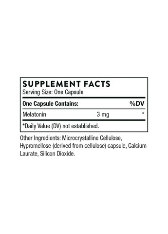 Мелатонін (Melatonin-3) 3 мг 60 капсул Thorne Research (364357316)
