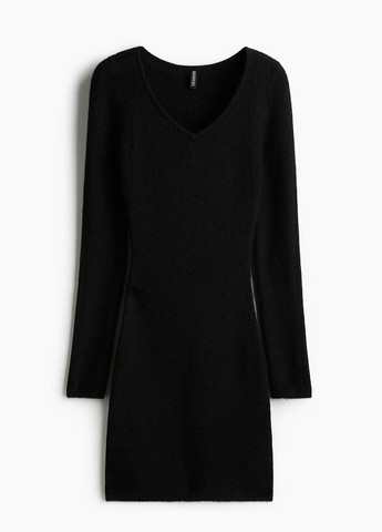 Черное кэжуал платье H&M однотонное