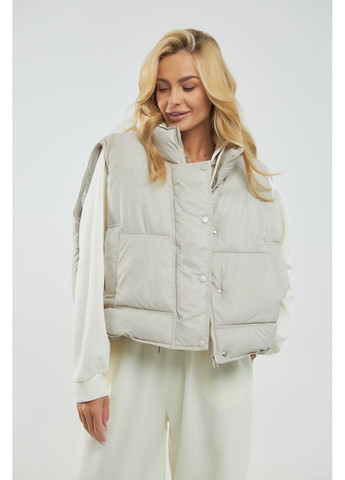 Теплая жилетка на молнии - пудра цвет Lurex (361056615)