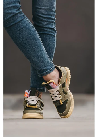 Зелені літні кросівки nike air dunk jumbo medium olive найк данк зелені No Brand