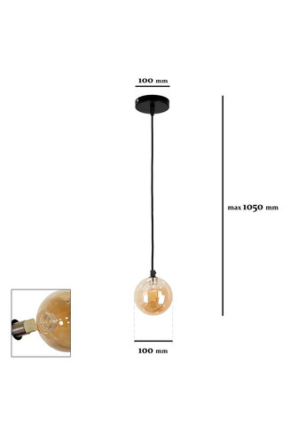 Підвісний світильник 761P100F-1 BK+BR Levistella (315484583)