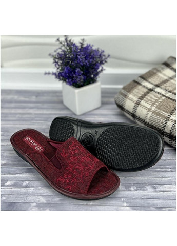 Домашні тапочки жіночі Belsta Е-001-80 Бордові No Brand (260495707)