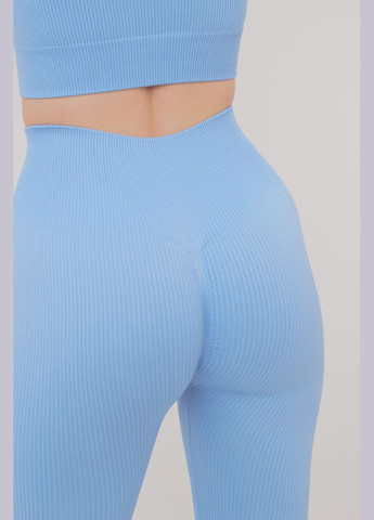 Голубые демисезонные леггинсы с моделирующим швом Giulia