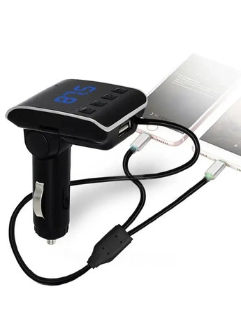 Автомобільний FM-трансмітер модулятор з Bluetooth роз'ємом для microSD карт дисплеєм в машину автомобіль (476772-Prob) Unbranded (290663811)