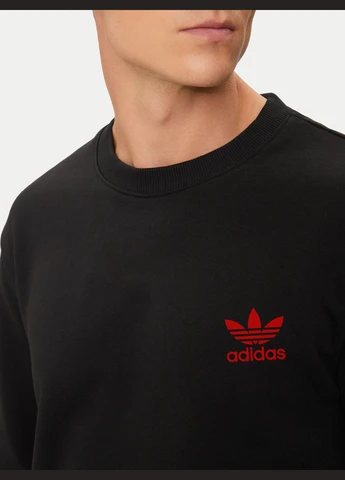 Чорний чоловічий світшот на флісі adidas (382651866)