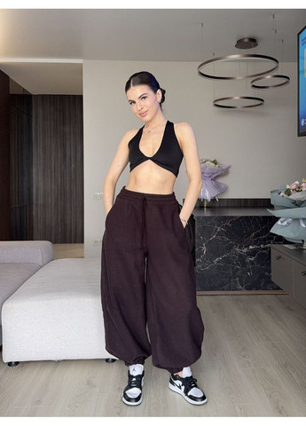 Теплые женские флисовые брюки Аладины шоколад You Best (363173031)